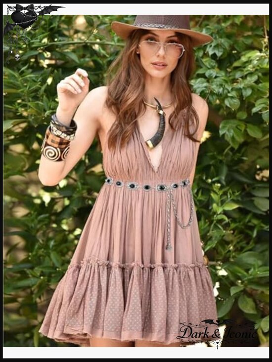 Vintage Rhinestone Concho Belt Boho Metal Waist Chain for Jeans Dresses main image 5